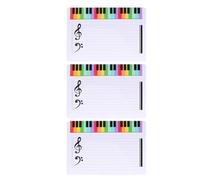 YARNOW 3pcs Erasable Staff Whiteboard Music Practice Board for Teaching Portable Writable Notation Tool for Boys and Girls Learning and Home Use