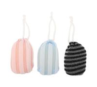 YARNOW 3pcs Exfoliating Body Scrubber Sponge - Body Exfoliator - Back Scrub Buffer Cloth - for Women Men Shower Bath Japanese Spa Dead Skin Remover (Stripe)