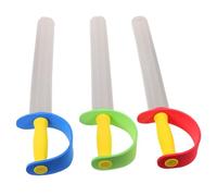 YARNOW 3pcs Foam Swords Safe Practice Training Swords for Boys Stage Costume Play Fighting Cosplay Party Favors Red Blue Green
