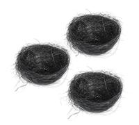 YARNOW 3pcs Handmade Linen Thread Bird Nest Easter Decorations Colorful Mini Egg Nests for Candies and Small Items Festival Craft