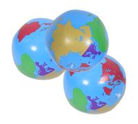 YARNOW 3pcs Inflatable Globe Beach Ball for Summer Fun Geography Education and Teamwork Activities for Pool Parties and Outdoor Games