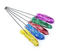 YARNOW 3pcs Interactive Cat Teaser Sticks with Plastic Rods, Colourful Reflective Paper Ribbons and Bell, Fun Kitten for Indoor Cats to Build Trust and Companionship Random Color