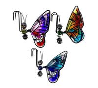 YARNOW 3pcs Iron Butterfly Pot Hanger Planter Ornament for Indoor Outdoor Garden Landscape Flower Pot Decor Butterfly Pendant for Balcony Patio Yard 10.5x9.5x2cm