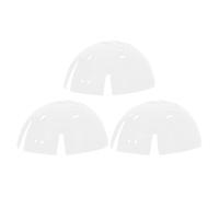 YARNOW 3pcs Lightweight Plastic Bump Cap Hat Insert for Baseball Caps, Head Protection Hard Hat Accessory, for Casual Wear and Gardening, White Colour
