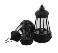 YARNOW 3pcs Mini Solar Lanterns Hanging Gnome Outdoor Lights Solar Powered Lightweight Plastic Decorative Artistic Charming Lamps for Pathway and Picnics