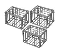 YARNOW 3pcs Miniature Cage Model Diy House Prop Animal Toys Mini House Accessory Toy Action Figure Cage Model