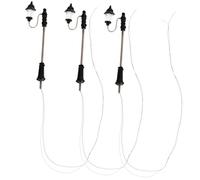 YARNOW 3pcs Miniature Street Lamp Models for Garden Decor Tiny House Lighting Accessories Battery-Free Micro Street Lights for Fairy Garden Scenes