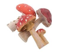 YARNOW 3pcs Mushroom Figurines Resin Garden Sculptures Weatherproof Outdoor Lawn Decor for Courtyard Patio Micro Landscape with Aesthetic and Creative Design