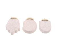 YARNOW 3pcs Natural Volcanic Stone Bird Perch for Beak Shaping and Claw Trimming Chewing Toy Easy Installation for Budgies Parakeets Cockatiels Conures
