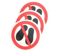 YARNOW 3pcs No Step Here Stickers Self-adhesive Warning Sign Decals Pp Pet Material Safety Labels for Boats Industrial Workplaces Protection