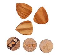 YARNOW 3pcs Olive Wood Guitar Plectrum Ukulele Picks Wood Guitar Pick for Finger Playing for String Instrument Practice