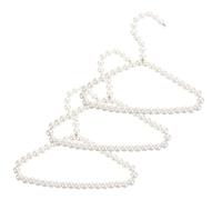 YARNOW 3pcs Pearl White Dog Clothes Hangers Elegant Pet Cloth Hangers for Dresses Skirts Jackets and More Durable and Non-slip Design for Chihuahua and Animals