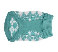 YARNOW 3pcs Pet Puppy Sweater Green Checkered Knitting Clothing for Warm and Apparel for Small Medium Large Breeds for Parties and Cosplay