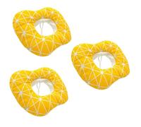 YARNOW 3pcs Pet Recovery Collar for Cats Adjustable Soft to Prevent Licking Comfortable Memory Foam Design Cute Yellow Linen Style for