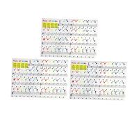 YARNOW 3pcs Piano Stave Stickers Piano Keyboard Decals Music Notes for Beginner Practice
