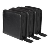 YARNOW 3pcs Portable CD Storage Cases Travel Bag Pu Leather and Non-Woven Fabric 40 Disc Capacity Protecting Disc Information and Space-Saving for Carrying Video