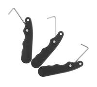 YARNOW 3PCS Portable Lace Tightening Tool for Ice Skates Hockey Skates Shoes Efficient with Stable Hook Design Quick Use Saving Lace Puller Black