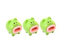 YARNOW 3PCS PVC Cartoon Pig Decompression Funny Squeeze Plaything with Tongue Sticking Out Creative Random Color Accessories for Friends for Parties Fun Pranks Random Color