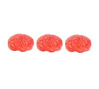 YARNOW 3pcs Realistic Halloween Fake Brain Prop Scary Human Body Part for Haunted House Halloween Party Decoration Gory Squeeze for Pranks and Cosplay