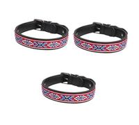 YARNOW 3pcs Rottweiler Dog Collar Pet Collar Cow Leather Cool Design Puppy Id