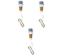 YARNOW 3pcs String USB Rechargeable Cork String Lights Led Bottle Stopper Lights for Creating Cozy Atmosphere in Homes Gardens Patios and Special Events