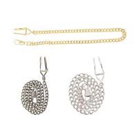 YARNOW 3pcs Vintage Pocket Watch Chains Set, Metal Watch Accessories Including Silver, Gold, and Bronze Chains, Suitable for Men and Women Vest Or Suit Styling