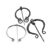YARNOW 3pcs Vintage Viking Brooch Set with Strong Clasp Medieval Cloak and Scarf Pins for Women Lightweight Renaissance Costume Jewellery Accessories for Festivals and Daily Wear