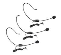 YARNOW 3Pcs Wired Head-Mounted Microphone Voice Amplifier Mic Loudspeaker Speaker Mic Portable for Men and Women, Black Headset Microphone Suitable for Teaching and Public Speaking