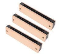 YARNOW 3Pcs Wooden Harmonica Double Row Musical Learning for DIY Assembly Music Kit to Inspire Creativity and Parent Interaction