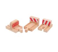 YARNOW 3pcs Wooden Train Track Adapters Model Train Accessories DIY Railway Expansion Compatible with Major Brands for Custom Assembled Track Play
