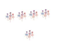 YARNOW 3sets Ballet Girl Cake Topper Delicate Girl Figurine for Cupcake Decoration Miniature Ballet Ornament for Birthday Parties and Desserts 4pcs*3
