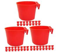 YARNOW 3sets Bird Cage Cups Parrot Feeding Bowl Birds Water Food Bowl Pigeon Chicken Feeder 20pcs*3