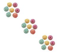 YARNOW 3sets Interactive Cat Rope Balls Sound Trigger Scratcher Toy for Curious and Playful Cats 7pcs*3