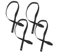 YARNOW 4 Pair Hiking Stick Wrist Straps Adjustable Elastic Ski Pole Holders Trekking Pole Bindings Safety Leashes for Winter Sports and Outdoor Activities Black