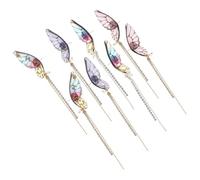 YARNOW 4 Pairs Long Dangle Butterfly Wing Earrings with Tassel Chains Charming Fairy Jewelry for Women and Unique Elegant Design Gift for Mom Daughter Bridesmaid Birthday