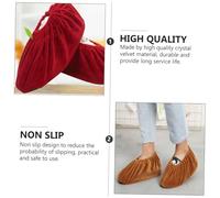 YARNOW 4 Pairs Shoes Covers Thickened Anti-slip Overshoes Breathable Protector Cases for Boys and Indoor Use Reusable Shoe Covers with Non-slip Sole Random Color