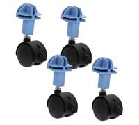 YARNOW 4 Pcs Pet Cage Casters Swivel Cat Crate Wheels Blue Locking Clips Black Rubber Dog Kennel Replacement Furniture Casters Suitable for Indoor Pet Enclosures