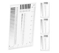 YARNOW 4 Pcs Plastic Crack and Line Gauge Ruler Set for Flaw Detection and Line Width Measurement, Portable Precision Rulers for Onsite Spot Inspection and Surface Defect Analysis