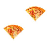 YARNOW 4 pcs Realistic Plastic Pizza Slice Decor Artificial Pizza Slice Model for Photography Props Food Teaching Tools and Home Decoration