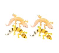 YARNOW 4 pcs Simulation Small Lizard Figurines Lightweight Educational Animal Models for Realistic Gecko with Smooth Safe Surface Garden Decoration and Prank Props