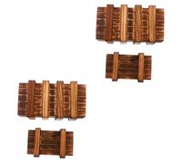 YARNOW 4 pcs Wooden Puzzle Box with Secret Drawer for Educational Brain Teaser Wear Resistant Challenging Mechanism Iq Gift