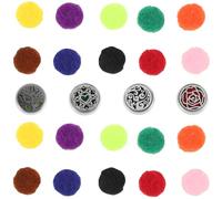 YARNOW 4 Sets 12mm Mini Stainless Steel Hollow Essential Oil Diffuser Buckles 10 Sealing Gaskets for Masks, Air Freshener Exhaust Buckle Accessory for Daily Use