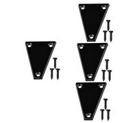 YARNOW 4 Sets Premium Metal Guitar Truss Rod Cover Replacement with Black Mounting Screws Durable Plate for Electric and Folk Guitars and Basses Lightweight and Easy to Install