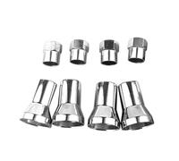 YARNOW 4 Sets Tpms Tire Valve Stem Cap Sleeve Cover for Car Silver Aluminum Alloy Plastic Easy to Remove Not Easy to Break Automotive Valve Stem Accessory