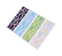 YARNOW 4 Sheets Multi-Functional Self-Adhesive Delicate Decor Sticker on Synthetic Paper for School and Household Use, for Scrapbook and Diary Decoration with Cute Puffy Shape