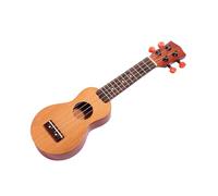 YARNOW 4 Strings Mini Pocket Ukulele with Solid Spruce Top and Sapele Back String Soprano Musical Instrument Compact Ukulele for Beginners and Traditional Shape with Fingerboard and