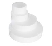 YARNOW 4-Tier Cake Dummies Round Polystyrene Discs White Reusable Material Creative Design Multilayer Structure for Practicing Icing Techniques and Wedding Decor