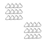 YARNOW 40 pcs Iron Triangle Rings for Trampoline Bungee Bed Durable Triangle Buckles for Outdoor Jumping Mats Lightweight High Strength Replacement Parts for Camping and Hiking Gear