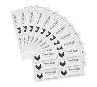 YARNOW 40 Sheets White Copper Self-Adhesive Egg Produce Date Stickers Easy to Peel Off Labels for Egg Cartons and Grocery Items Suitable for Small Farm Business and Farmers Market Stall