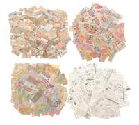 YARNOW 400pcs Vintage Scrapbook Ornaments Paper Stickers for Notebook and Art Craft, Assorted Colour Retro Decorative Stationery Paper with Large Quantities for Creative Fun DIY Projects